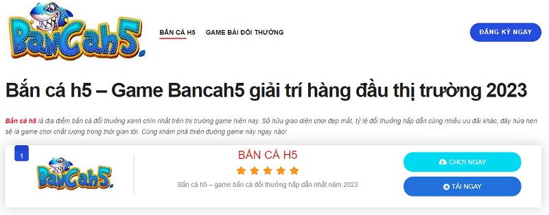 Bancah5। bancah5.me - Cổng game bắn cá ăn tiền đỉnh cao 9 Bancah5.me là trang web nhận định các cổng game