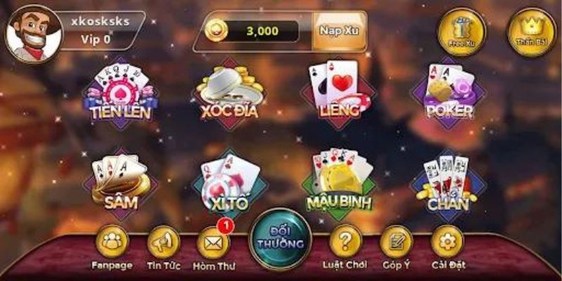 Các thể loại game bài có mặt tại 52fun