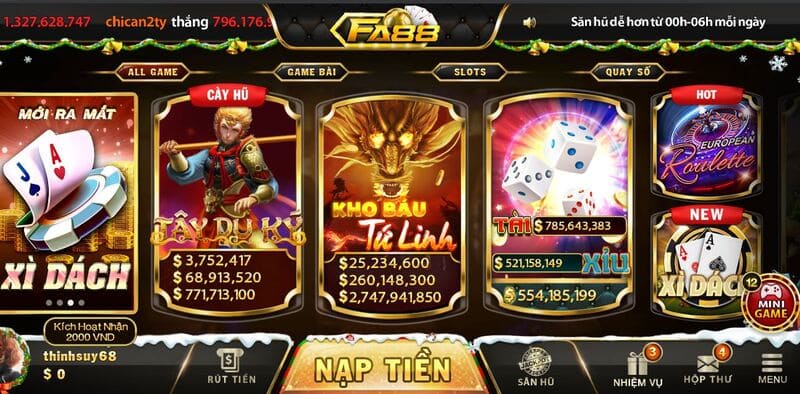 Fa88 – Thiên đường giải trí số 1 tại Việt Nam 12 Đơn vị fa88 chú trọng thiết kế giao diện thu hút game thủ