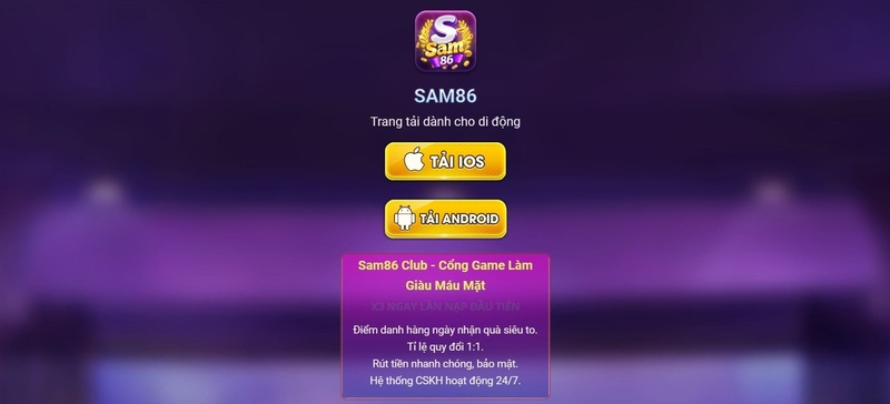 Sam86 - Link vào cổng game đẳng cấp thế giới không bị chặn 15 Hướng dẫn cách tải app game Sam86 về điện thoại