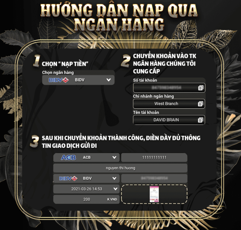 Oze6868 - Mang đến những trải nghiệm tuyệt vời cho cược thủ 16 Hướng dẫn nạp tiền vào tài khoản oze6868 nhanh chóng