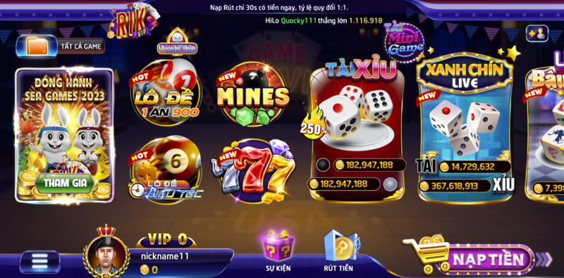 Rikvip – Sân chơi giải trí đẳng cấp hàng đầu Việt Nam 2023 10 Đa dạng các con game hấp dẫn thú vị tại rikvip