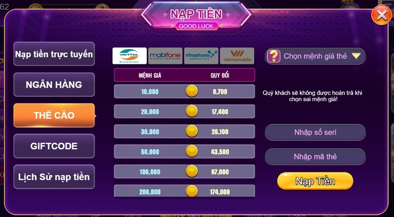 Vb777 - Địa chỉ chơi game đổi thưởng hàng đầu Châu Á 14 Hướng dẫn chi tiết cách nạp tiền cực đơn giản tại cổng game vb777