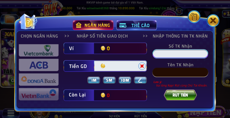 Rikvip – Sân chơi giải trí đẳng cấp hàng đầu Việt Nam 2023 13 Rút tiền Rikvip nhanh chóng được duyệt lệnh chỉ 3 phút