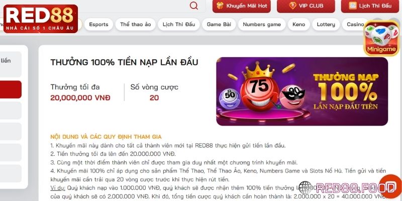 Giới Thiệu Khuyến Mãi Red88 - Thưởng Lớn Cho Thành Viên Mới 5 Quy định của những chương trình khuyến mãi tại Red88